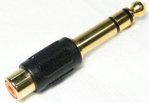 6.3mm Audio Plug Stereo To RCA Jack Gold (JT2-1167)